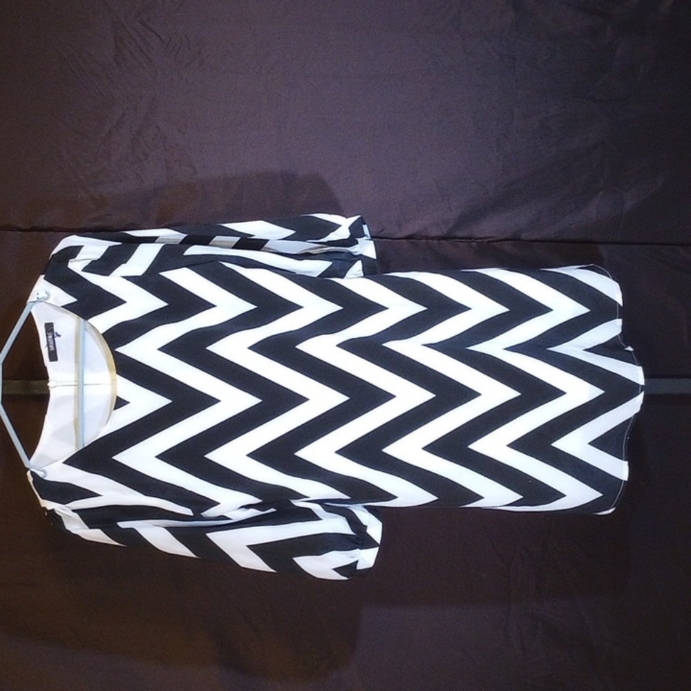 Black and white Chevron dress